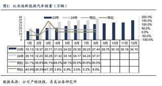 【东吴电新汽车】比亚迪销量点评：零部件产能瓶颈缓解，8月销量略超市场预期
