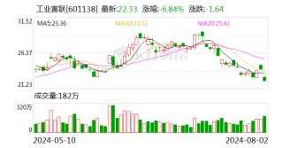 工业富联：2024年上半年净利87.39亿元 同比增长22.04%