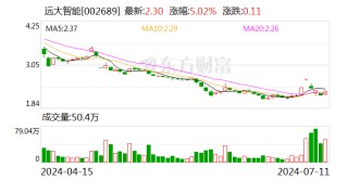 远大智能：预计2024年上半年净利润亏损563.96万元~1063.96万元