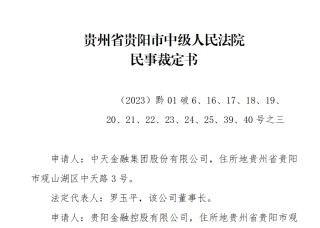中天金融重整方案出炉：剥离地产聚焦证券、保险，五年内或实现重新上市
