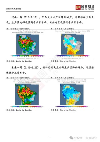 【国富豆系研究周报】USDA 月报影响偏中性，巴西收割进度加快