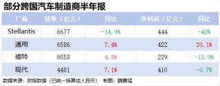 跨国汽车制造商上半年业绩堪忧，股价纷纷遭受重创