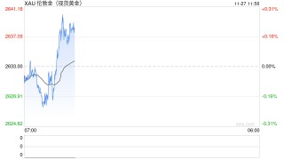 瑞银称黄金波动将持续，明年能触及2900美元