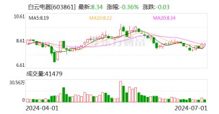 白云电器：第二季度“白电转债”未发生转股