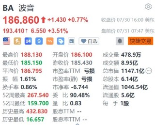 美股异动丨波音盘前涨超3.5%，公布业绩并委任新CEO
