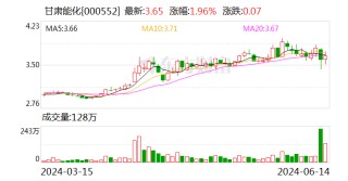 甘肃能化：可转债转股价格调整为3元/股