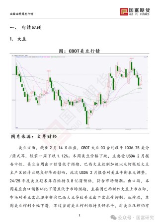 【国富豆系研究周报】USDA 月报影响偏中性，巴西收割进度加快