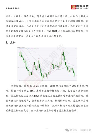 【国富豆系研究周报】美豆收割临近尾声 CBOT大豆小幅反弹