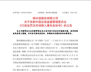 月刊[智财资本]10万股民懵了！86亿元收入竟是假的，上市公司锦州港及时任高管拟被罚2300万，更大的麻烦还在后面