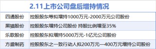 2月11日增减持汇总：黑猫股份等4股增持 青木科技等13股减持（表）