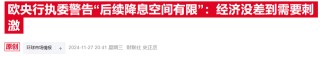 欧洲央行管委：12月有充分理由降息 未来政策或转向刺激性