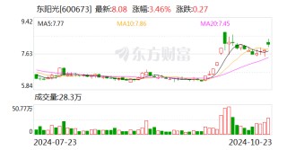 东阳光：控股股东拟以5亿元-8亿元增持股份