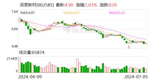 市场竞争加剧 双星新材上半年净利润预计亏损1.65亿元至1.75亿元