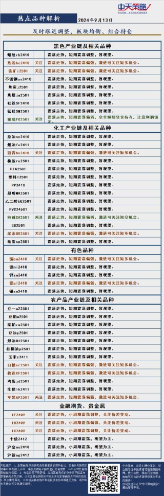中天策略:9月13日市场分析