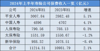 四升一降！A股五大险企上半年总揽保费1.76万亿
