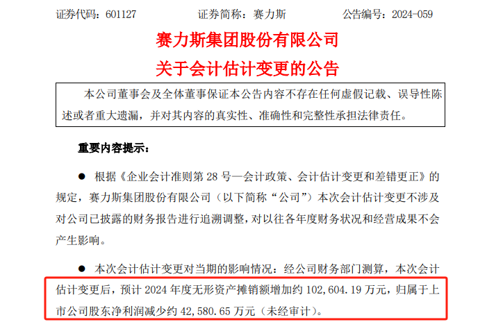 赛力斯预计净利减少超4亿元！发生了什么？-第2张图片