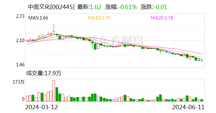 中南文化：控股股东的一致行动人增持公司1000万股 彰显长期发展信心-第1张图片