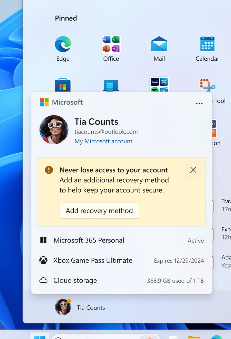 微软发布 Win11 Canary 26236 预览版：开始菜单引入新账号管理器、修复任务栏显示问题-第3张图片