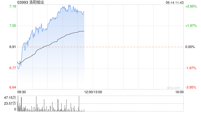 洛阳钼业早盘持续上涨逾4% 旗下TFM获铜标志认证-第1张图片