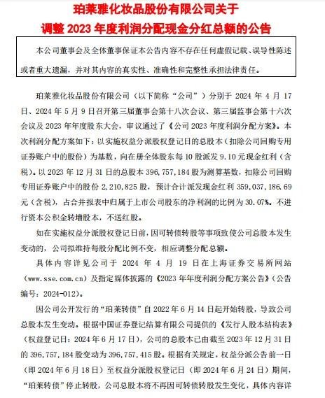 破上市以来纪录！狂砸40亿营销后，珀莱雅大手笔分红-第1张图片