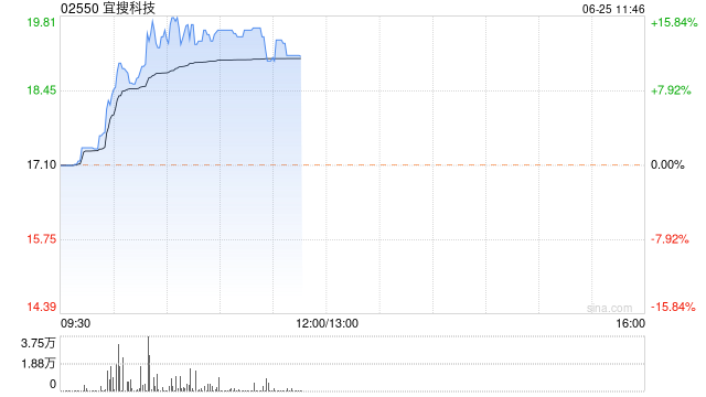 宜搜科技早盘涨超13%盘中刷新新高 较招股价累涨2.4倍-第1张图片