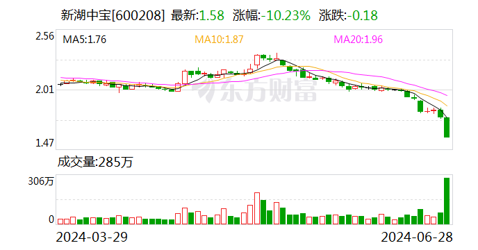 新湖中宝：第一大股东拟1000万至2000万元增持股份-第1张图片