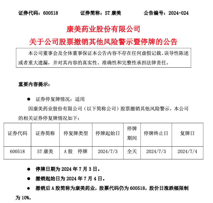 20万股东嗨了！ST康美撤销风险警示 明天停牌！-第2张图片