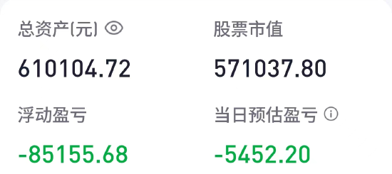 胡锡进：今天新跌5452元，总亏损超9万元-第1张图片