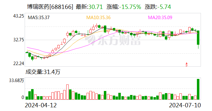 股价跌超15% 博瑞医药回应：正在核实原因-第1张图片