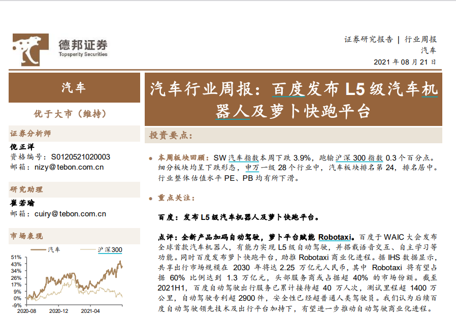 “萝卜快跑”在卖方研究圈火了！超5000份研报关注无人驾驶-第1张图片