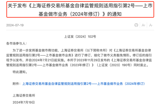 上交所最新发布，涉及基金做市！-第1张图片