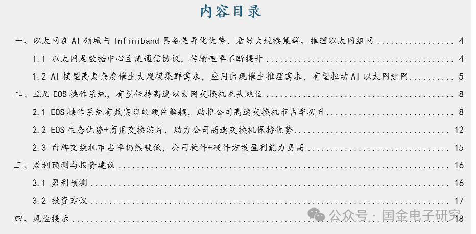 【国金电子】Arista公司深度：高速以太网交换机龙头，有望充分受益 AI以太网组网趋势-第1张图片