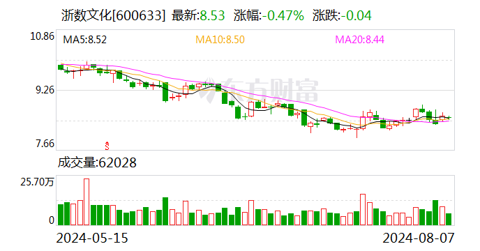 浙数文化上半年实现净利1.47亿元 同比下降76.71%-第1张图片