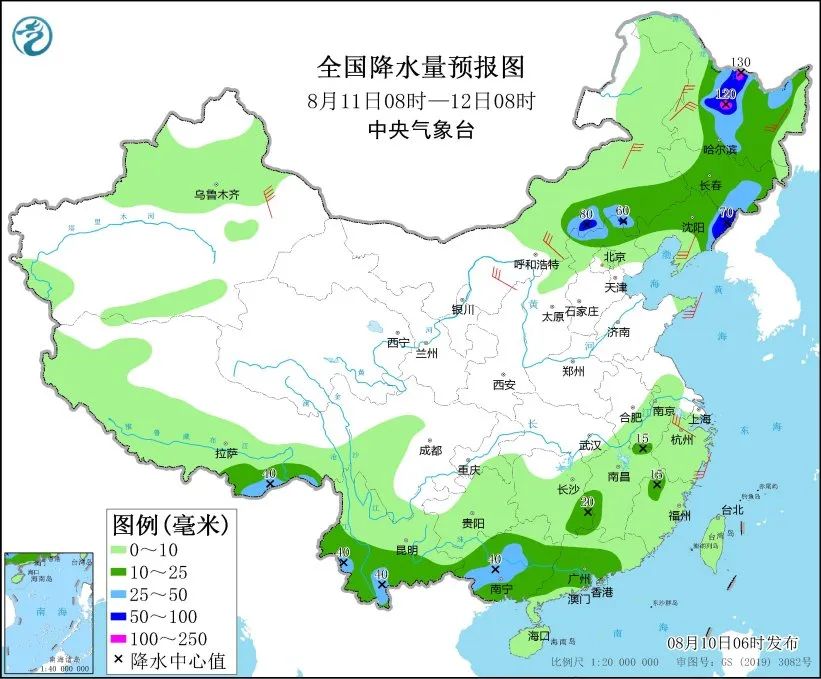 未来三天国内天气预报（8月10日）-第6张图片