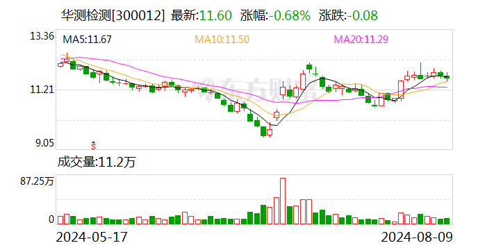 华测检测：上半年净利润同比增长1.97%-第1张图片