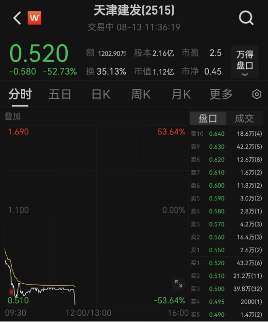什么情况？天津建发昨天暴跌20%，今天闪崩超50%！日本股市持续反弹，日本央行今年或不会再加息-第4张图片