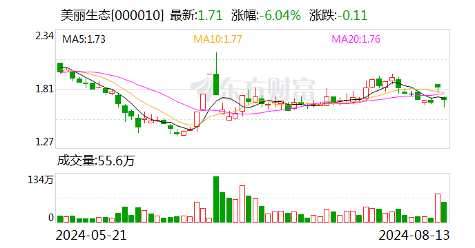 美丽生态：第一大股东将变更为深圳宝立盛-第1张图片