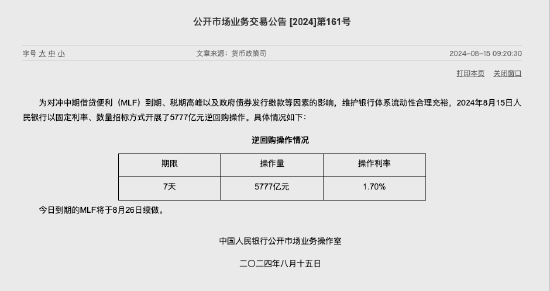 央行“豪掷”5777亿元逆回购呵护资金面 MLF正式官宣延期-第1张图片