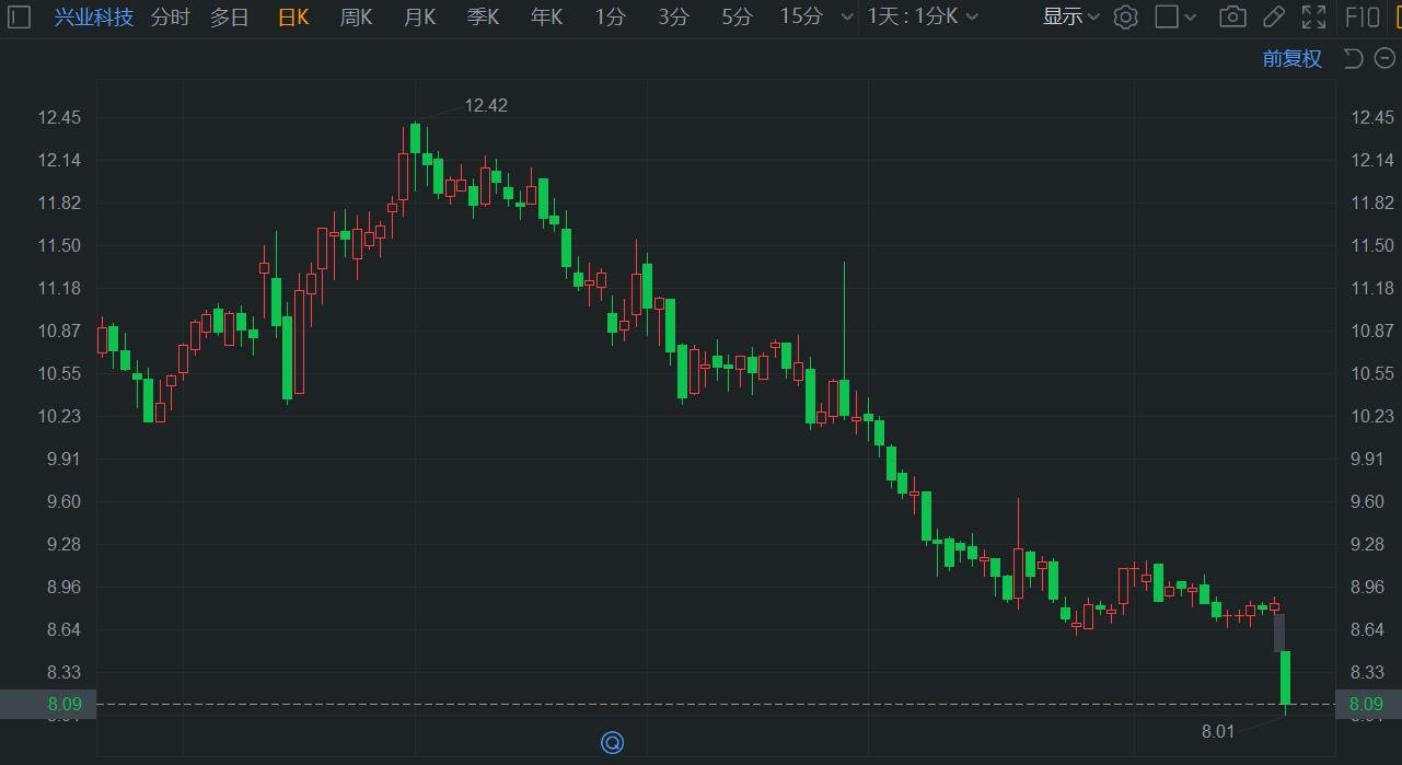 A股异动 | 兴业科技跌超8% 上半年增收不增利-第1张图片