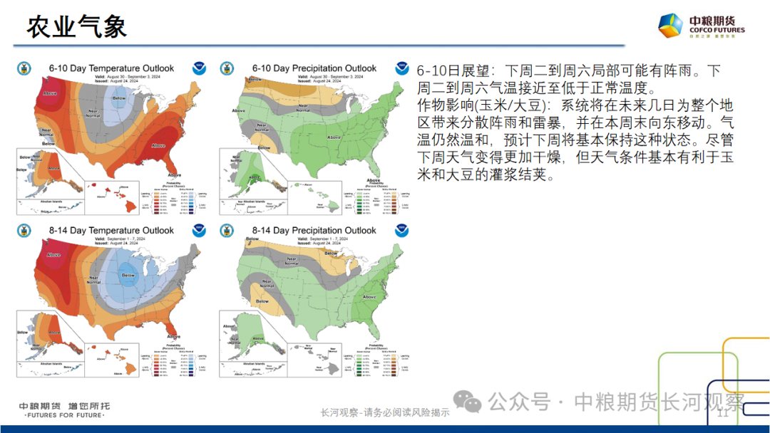 【长河报告】大豆、豆粕周度数据20240823：作物巡查结果偏好，美豆出口略有升温-第10张图片