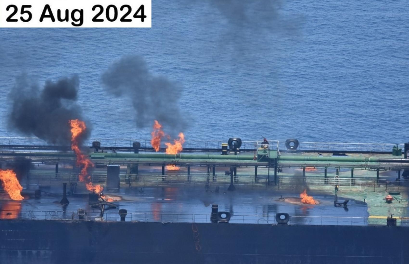 红海遇袭油轮火情持续至今 历史级生态灾难威胁高悬-第4张图片