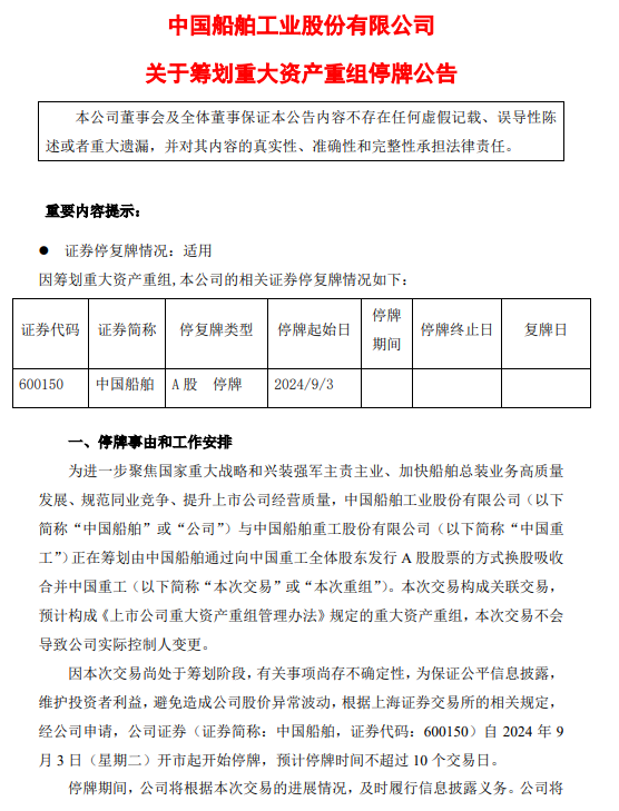 A股重大重组！“中国巨轮”来了！-第2张图片