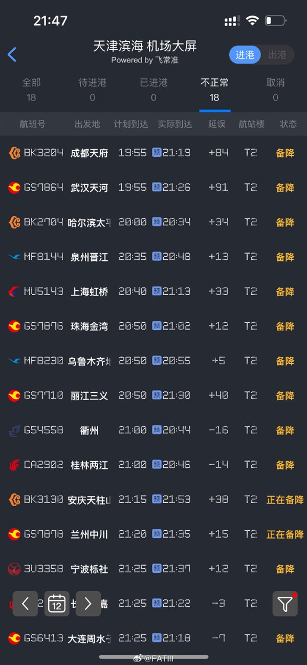 连续两天 天津滨海机场又中断了！还是无人机黑飞？-第3张图片