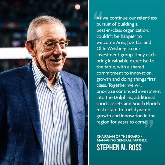 NFL迈阿密海豚队官宣获蔡崇信战略投资-第1张图片