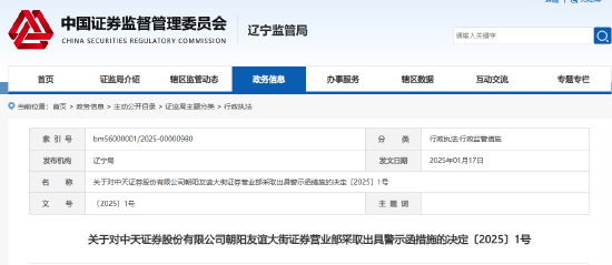 未告知投资者适当性不匹配等 中天证券一营业部被出具警示函-第1张图片
