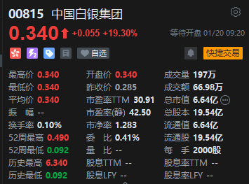 港股金猫银猫开涨46.34%、中国白银集团涨近20% 联合公告：发现大型金矿潜力-第2张图片