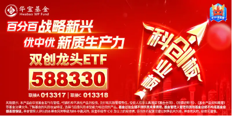 携手狂飙！创业板指、科创50双双涨超1%！多重催化，硬科技宽基——双创龙头ETF（588330）盘中劲涨1.7%-第2张图片