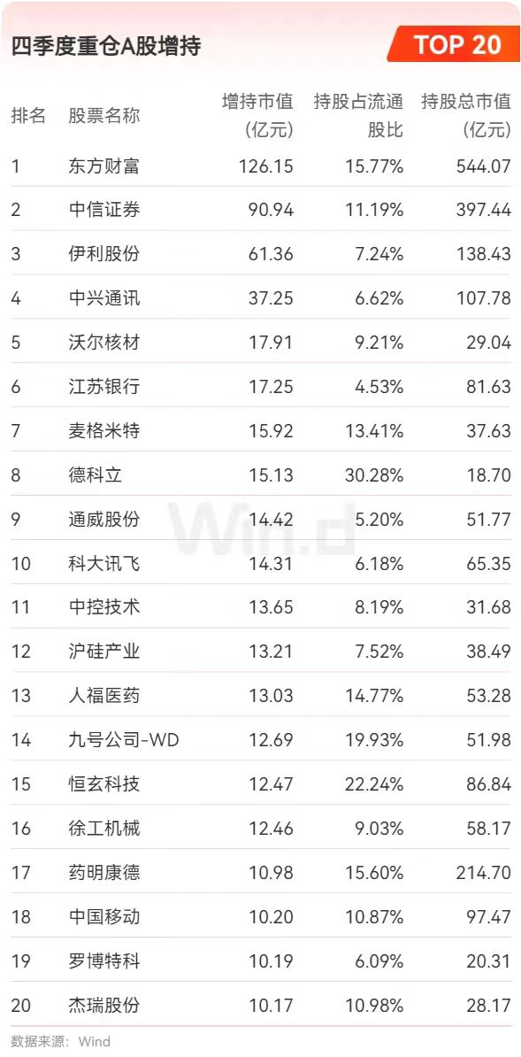 公募基金2024年四季度重仓股全扫描：宁德时代跃居第一大重仓股，寒武纪-U、中芯国际等半导体行业个股被减持-第3张图片