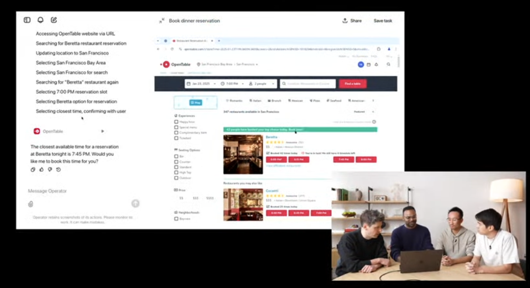 电脑成精了！OpenAI推出AI代理Operator 能像人类一样浏览网页-第3张图片
