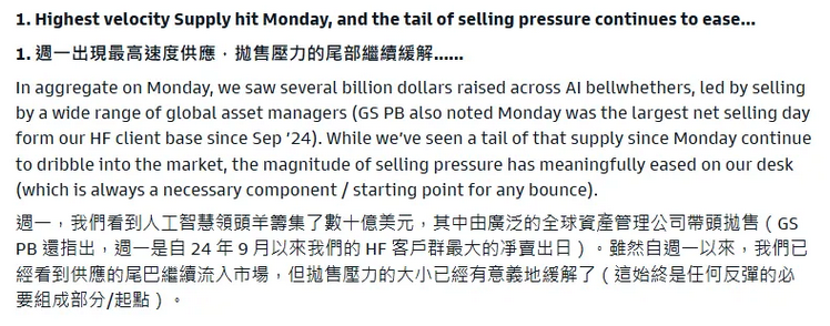 高盛：本轮DeepSeek引发的抛售已接近尾声-第1张图片